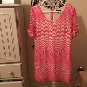 Chevron pink and white Dress Beautiful!